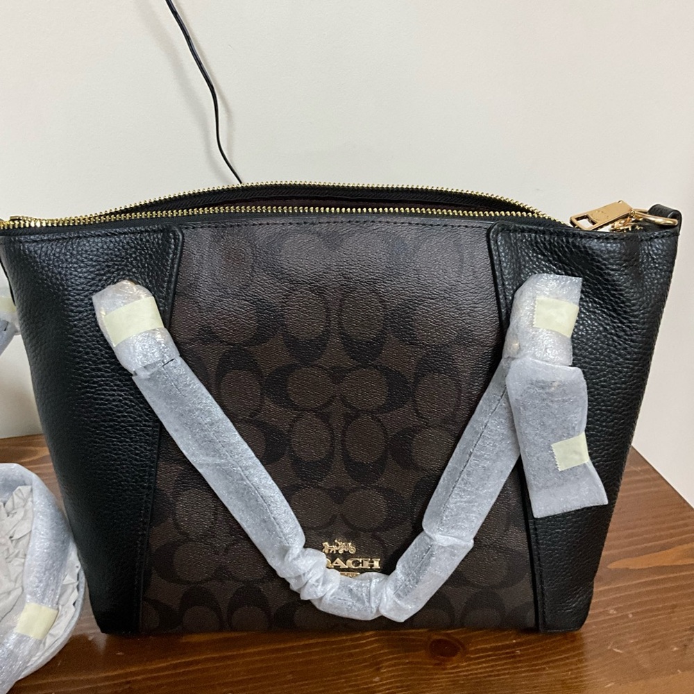 New Coach Brown and Black Women's Bag leather